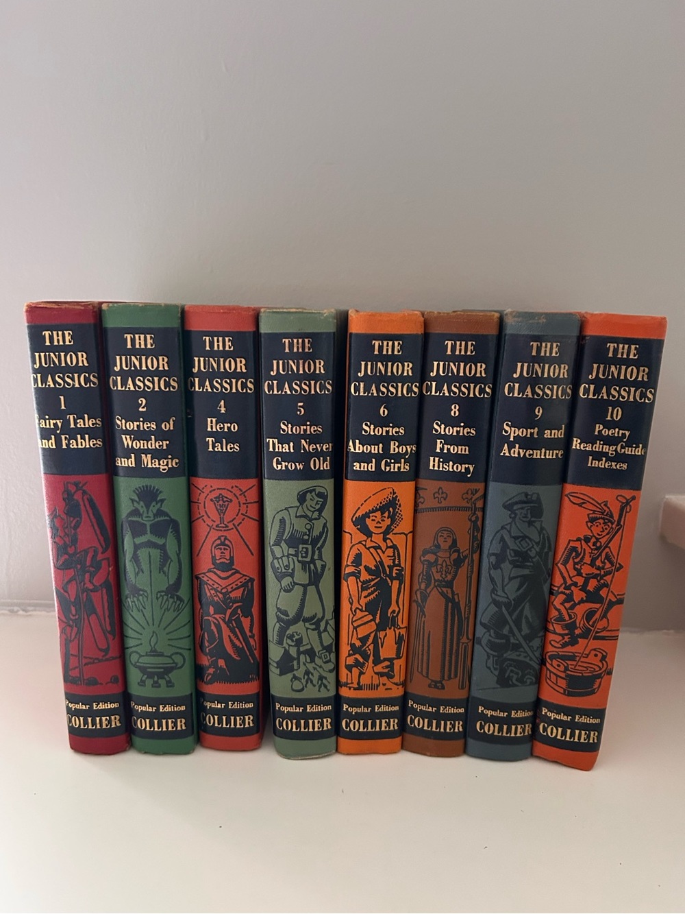 Set of "The Junior Classics" Young Folks' books, by P. F. Collier.